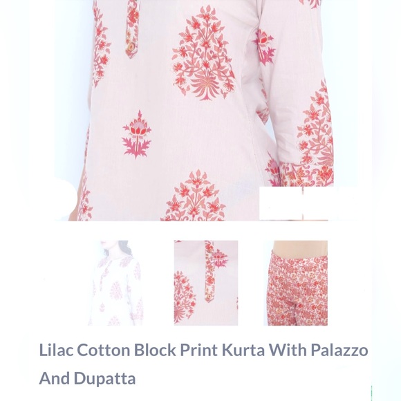 Beautiful cotton Suit-Dupatta in Size M, light pink colour, perfect for summer - Picture 5 of 9